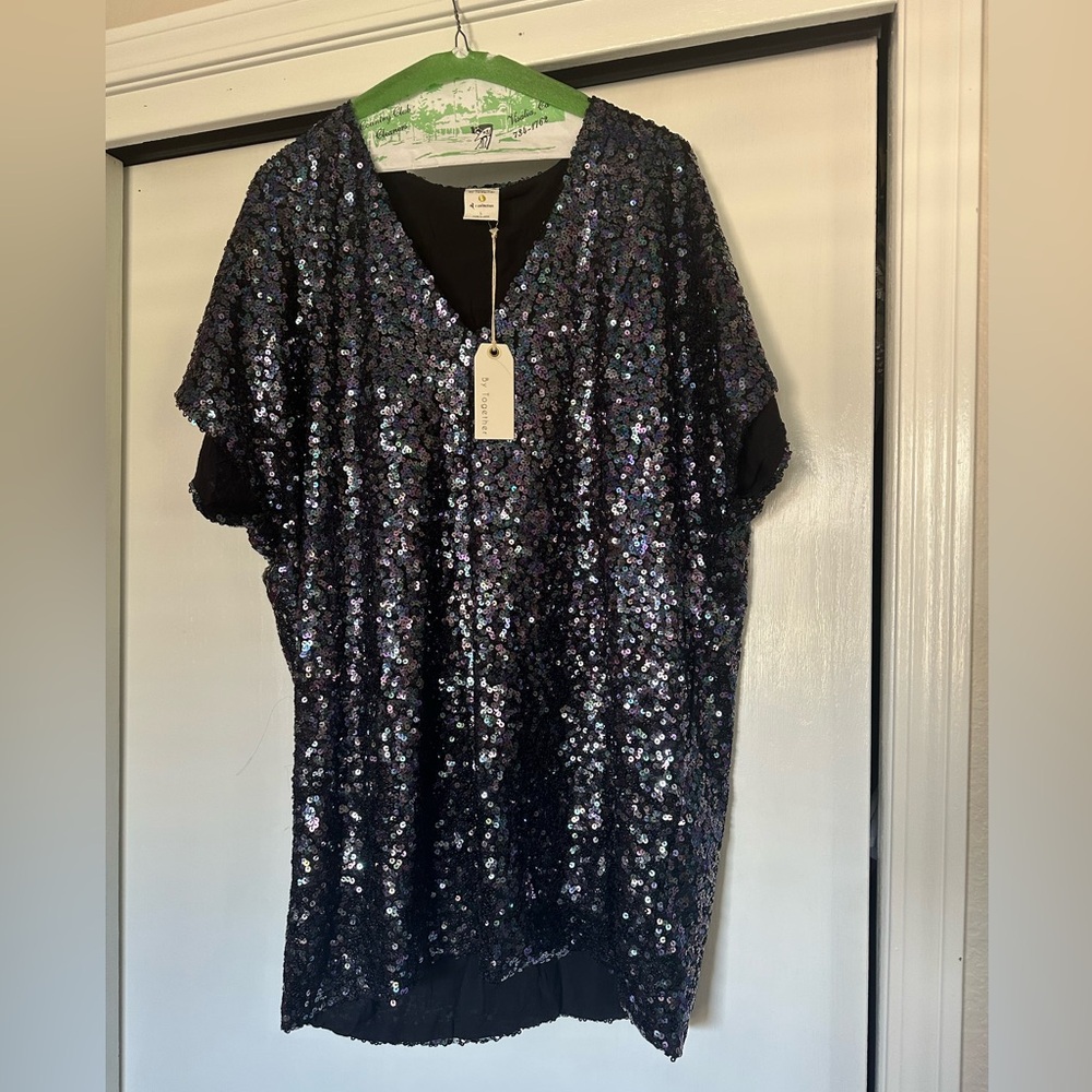 By Together Midnight Sequin Blouse/Dress